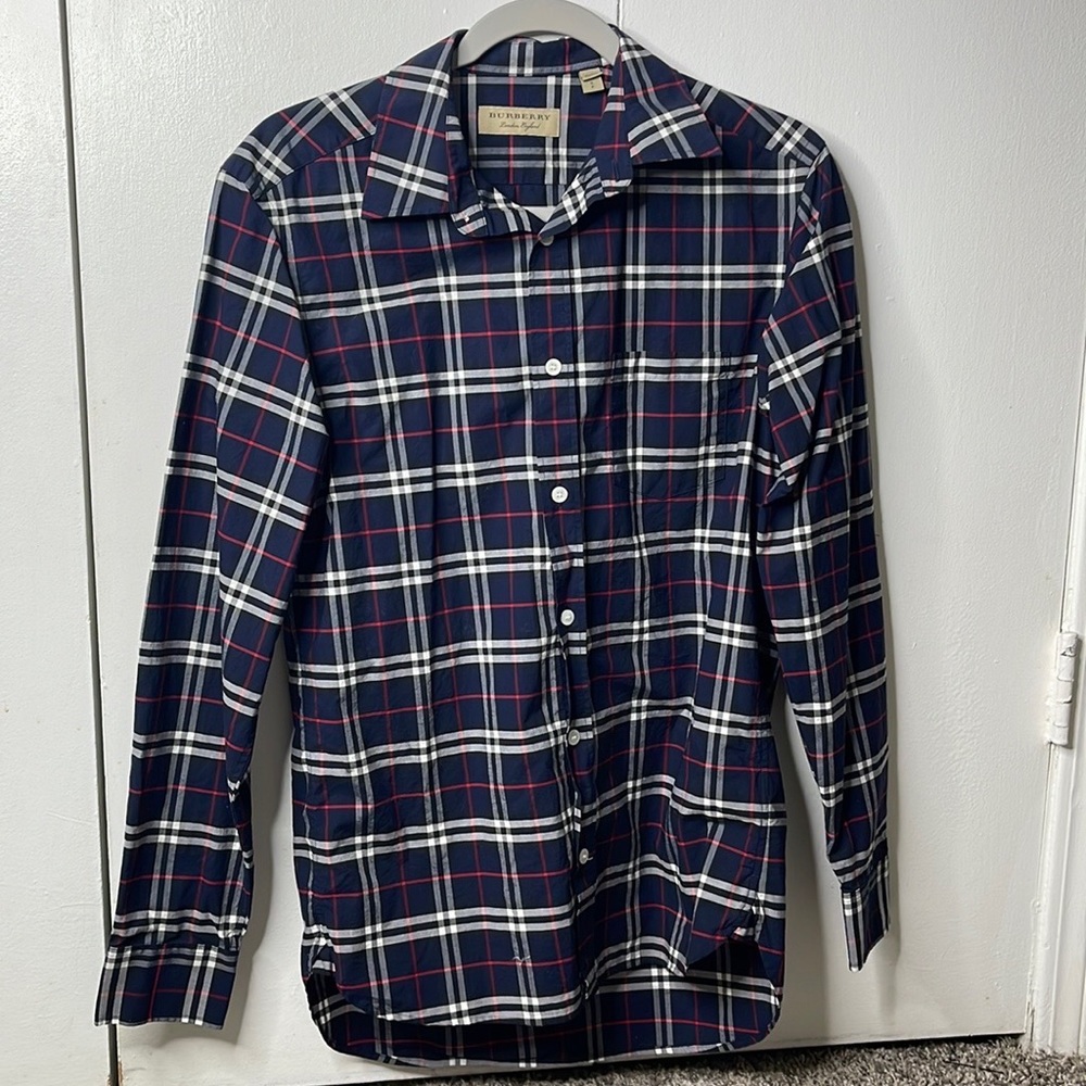 Gorgeous Plaid Burberry Long Sleeve Shirt/Dress Shirt. Never worn.